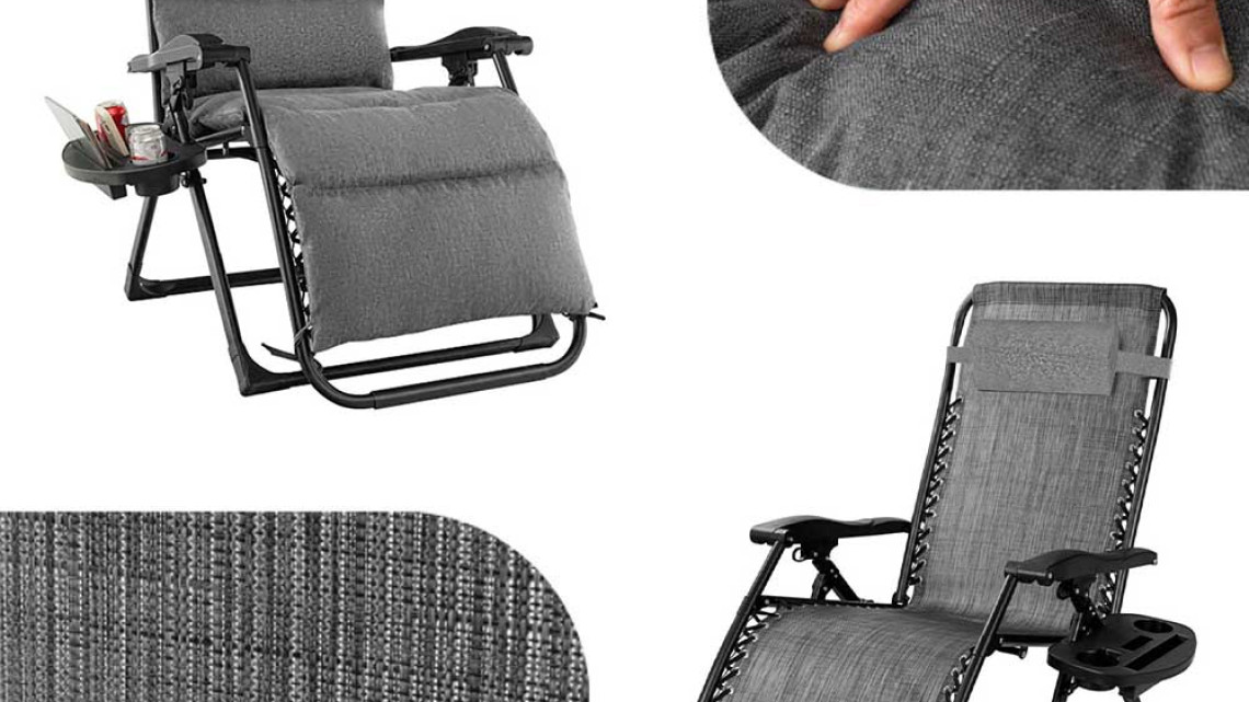 Timeless Tools Párnázott zéró gravitáció szék, több színben-szürke