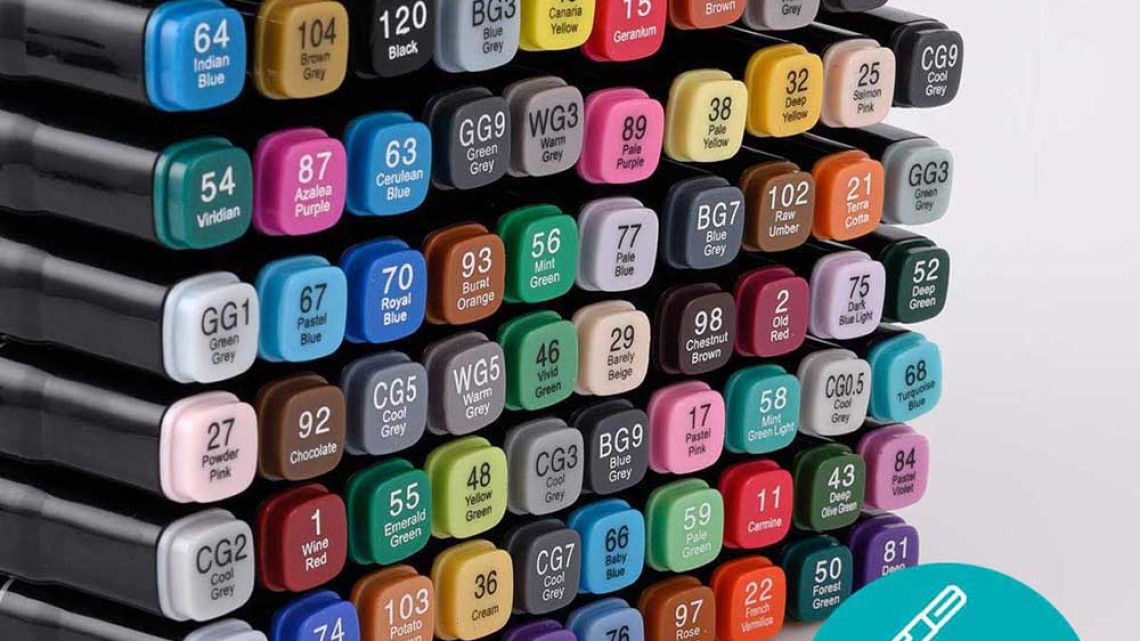 Timeless Tools 170 db-os kétvégű marker készlet ajándék, festhető fadobozban