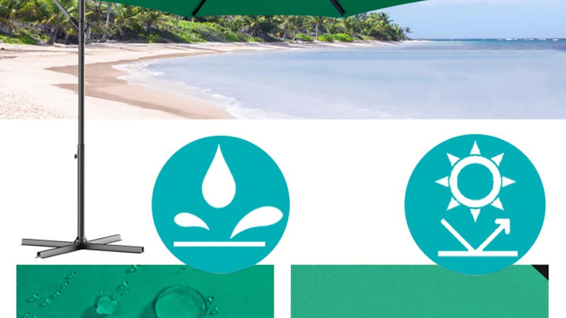 Timeless Tools Függő napernyő 2,7 m - több színben-zöld