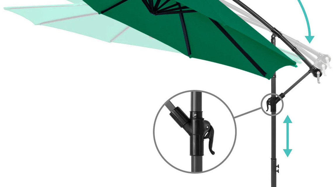 Timeless Tools Függő napernyő 2,7 m - több színben-zöld
