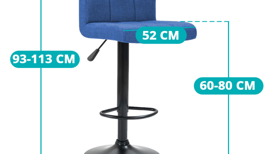 Timeless Tools Szövet borítású bárszék 2 db, több színben-kék