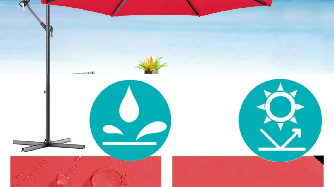 Timeless Tools Függő napernyő 2,7 m - több színben-piros