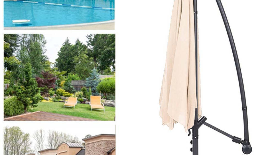 Timeless Tools Függő napernyő 2,7 m - több színben-krém