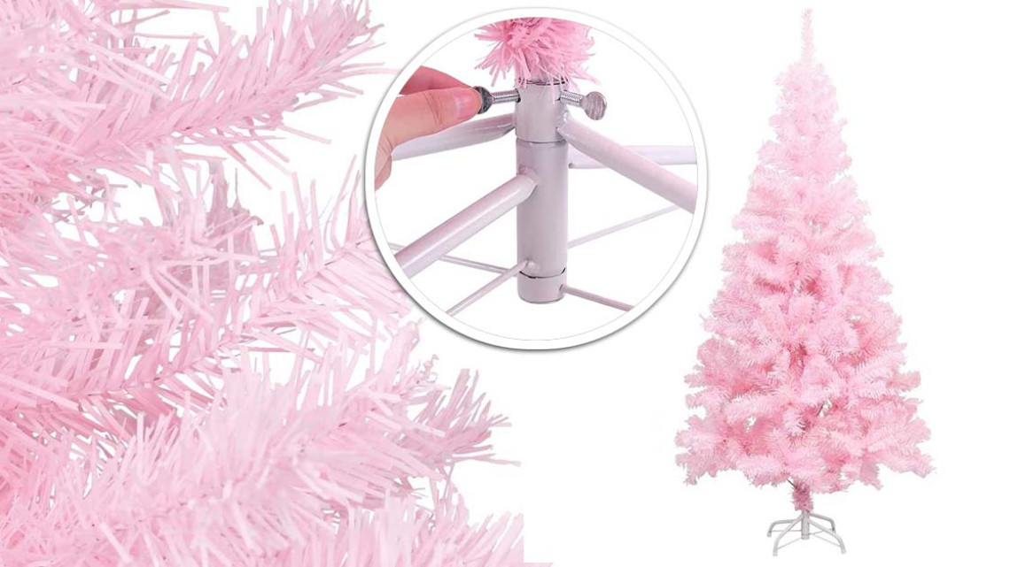 Timeless Tools Rózsaszín műfenyő - több méretben-150 cm-es