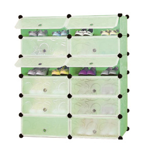 Timeless Tools Műanyag elemes cipőtároló szekrény, zöld