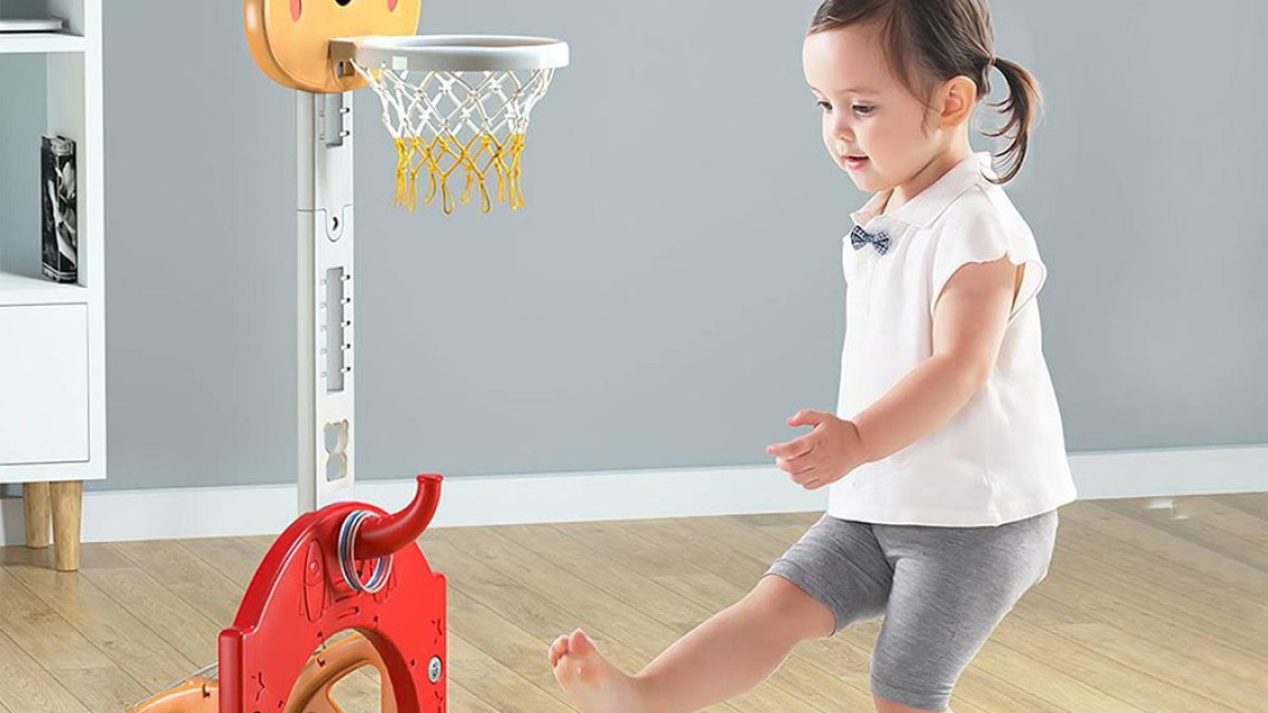 Timeless Tools 4 az 1-ben állítható magasságú gyerek játékszett,  narancs-sárga