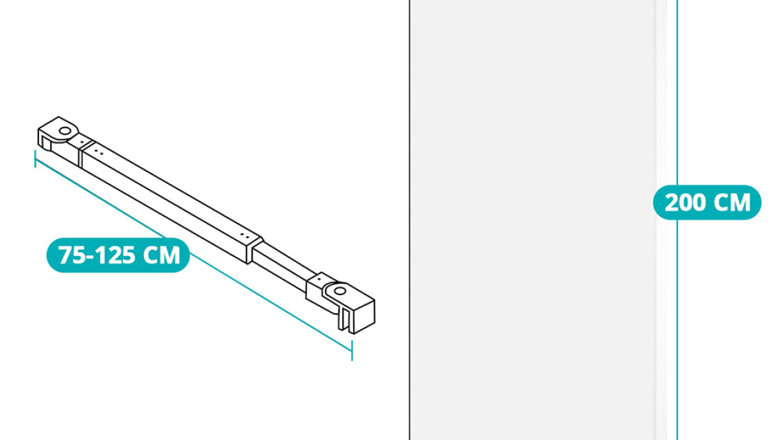 Timeless Tools Walk-in 8 mm-es edzettüveg zuhanyfal, 80x200cm