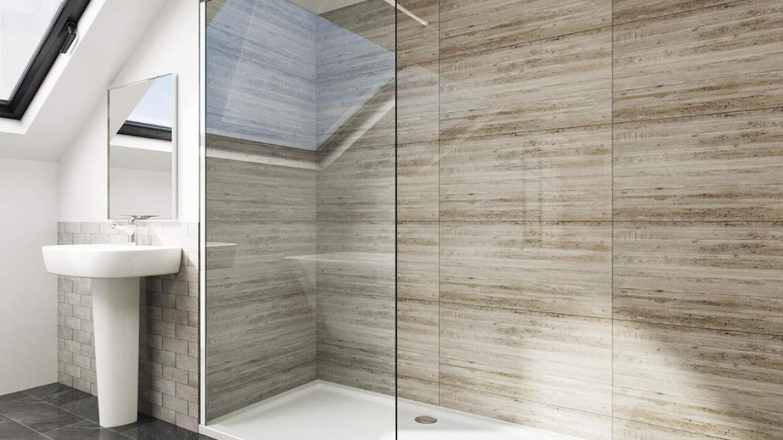 Timeless Tools Walk-in 8 mm-es edzettüveg zuhanyfal, 100x200cm