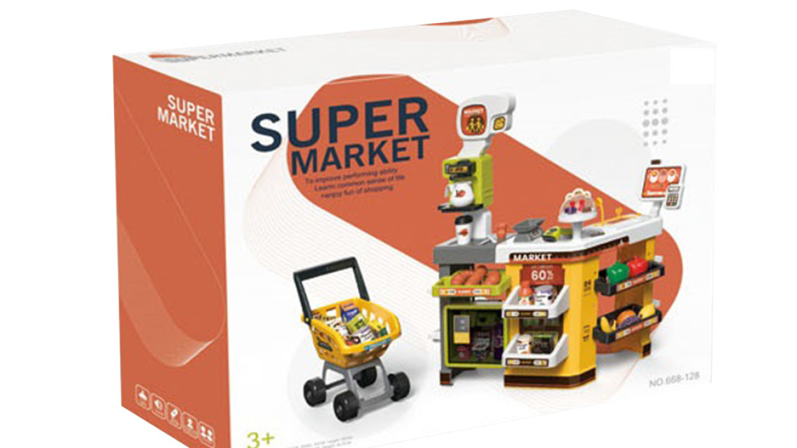 Timeless Tools Játék szupermarket sárga, 65 részes