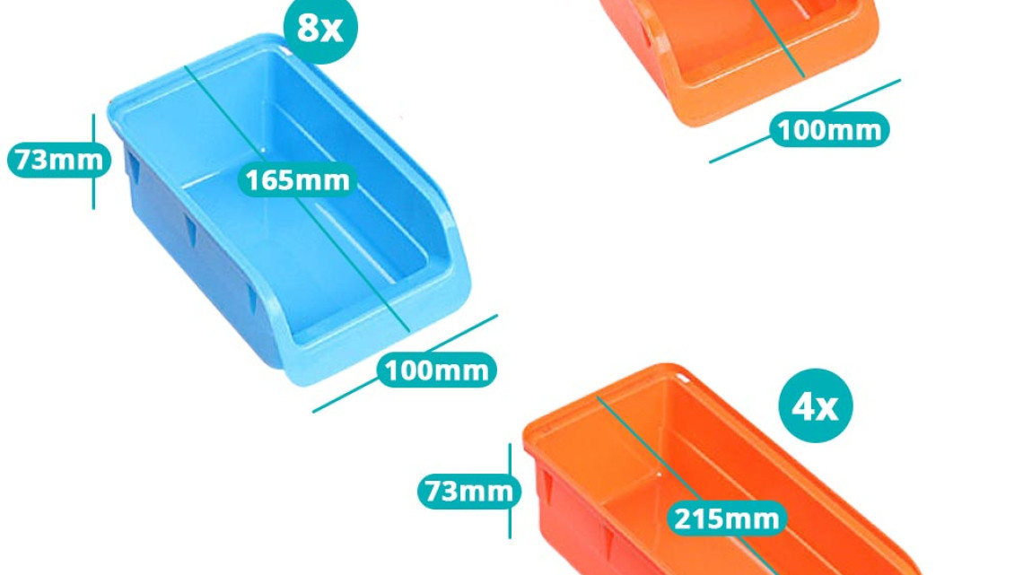 Timeless Tools Fali csavar és szerszám rendező 2 típusba-43 db-os