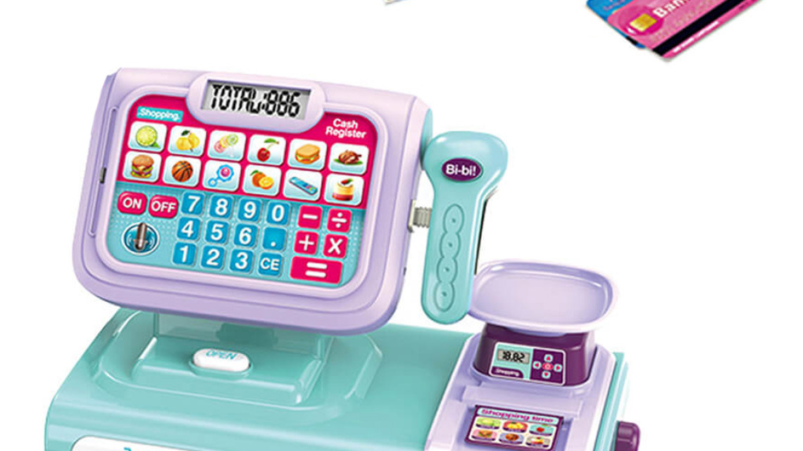 Timeless Tools Játék pénztárgép, kék-lila