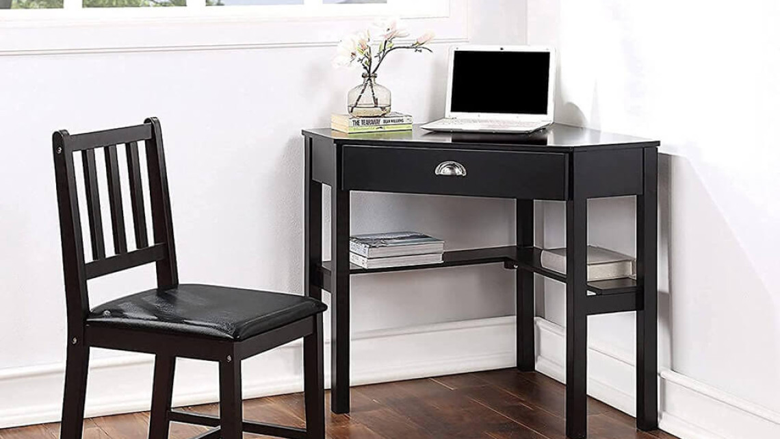 Timeless Tools Sarok íróasztal fiókkal, polcokkal