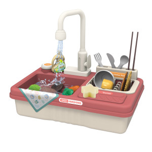 Timeless Tools Játék mosogató 23 részes, pink 