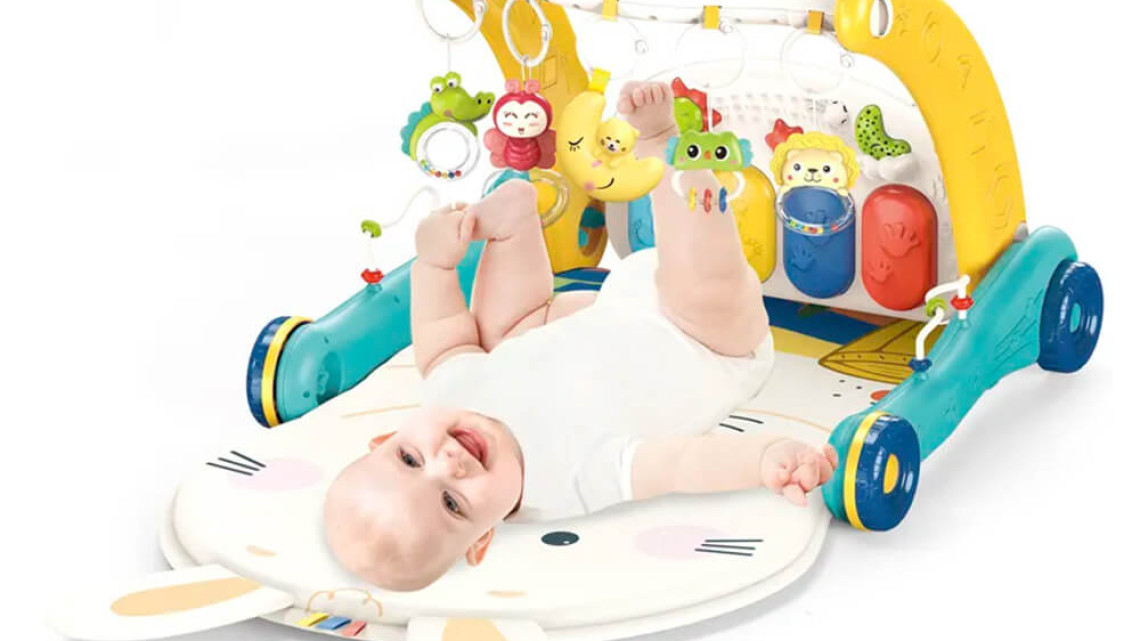 Timeless Tools 2az1-ben járássegítő és zongorás játszószőnyeg