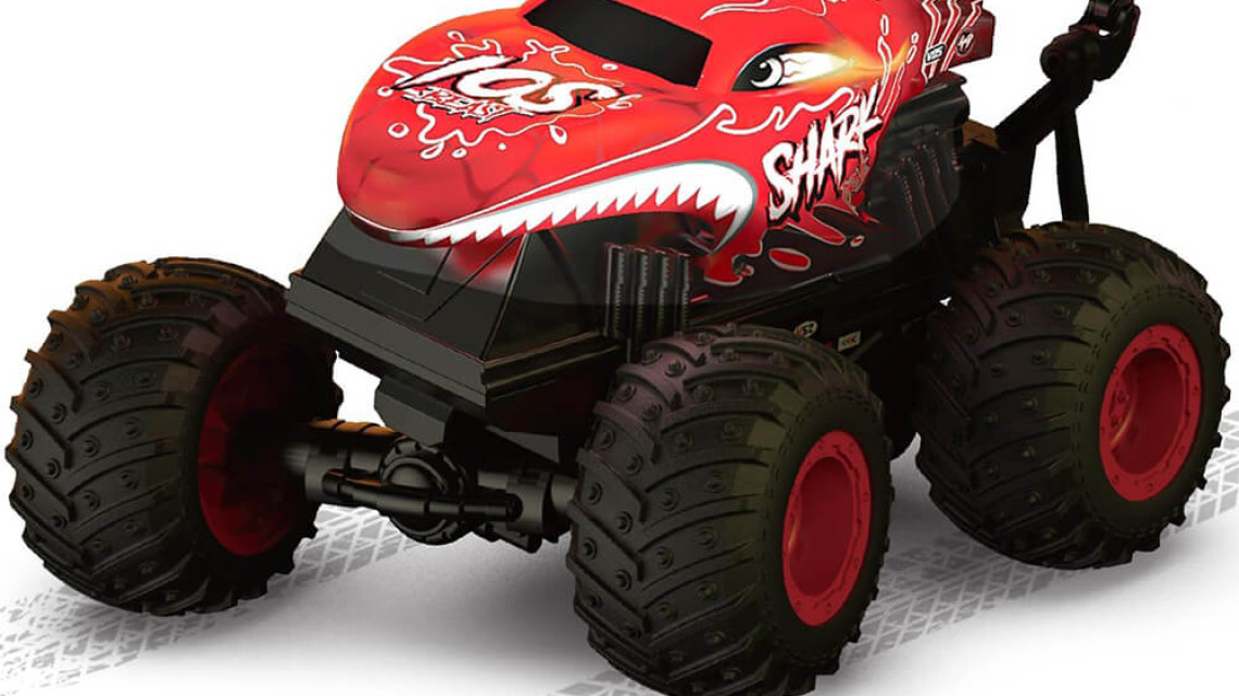 Timeless Tools Távírányítós cápa autó, piros