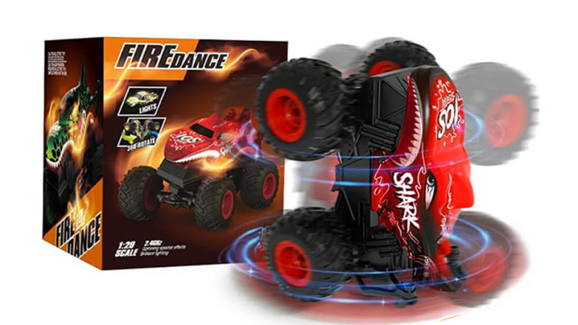 Timeless Tools Távírányítós cápa autó, piros