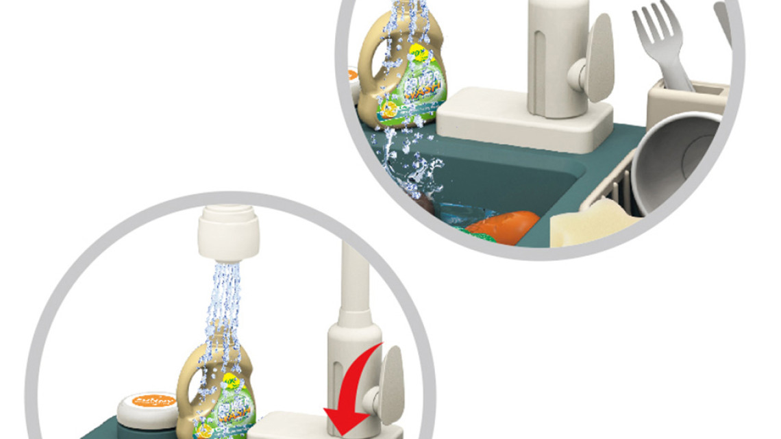 Timeless Tools Játék mosogató 23 részes, kék 