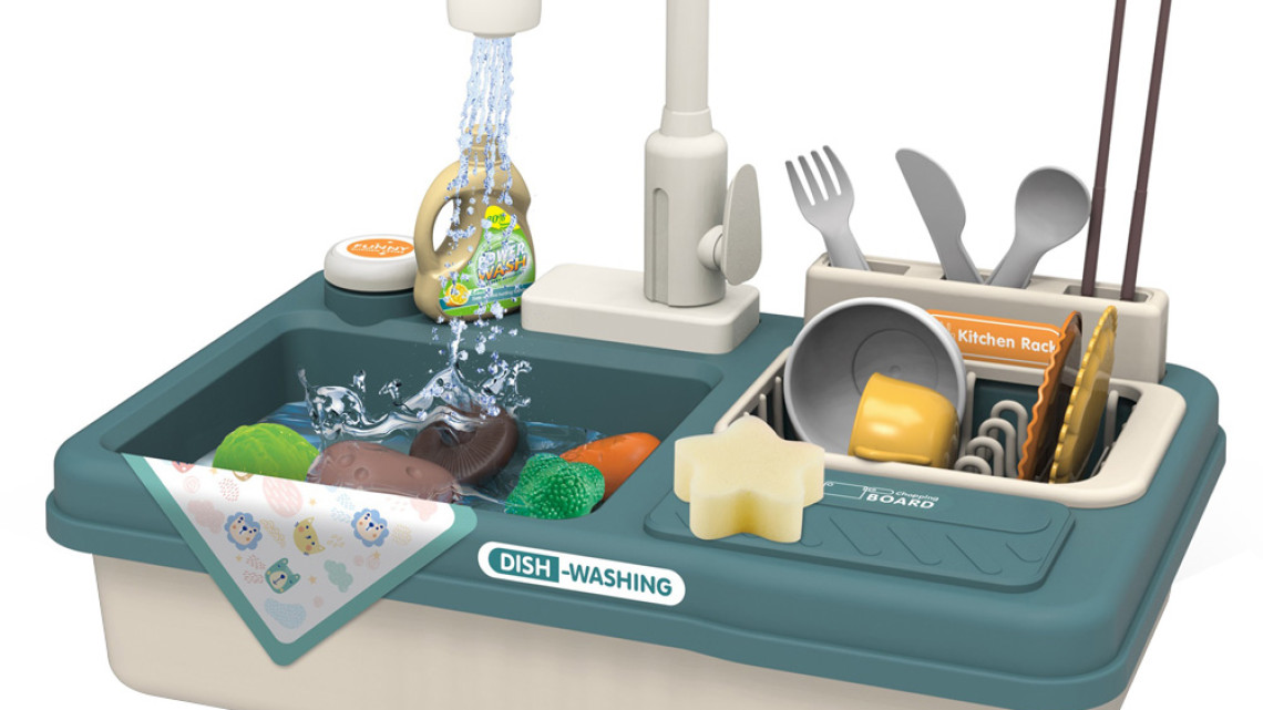 Timeless Tools Játék mosogató 23 részes, kék 