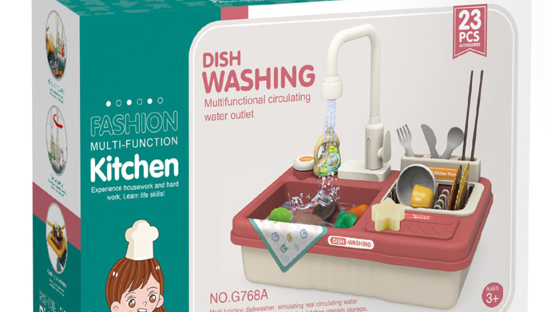 Timeless Tools Játék mosogató 23 részes, kék 