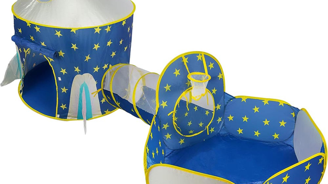 Timeless Tools 3az1-ben játszósátor, kék