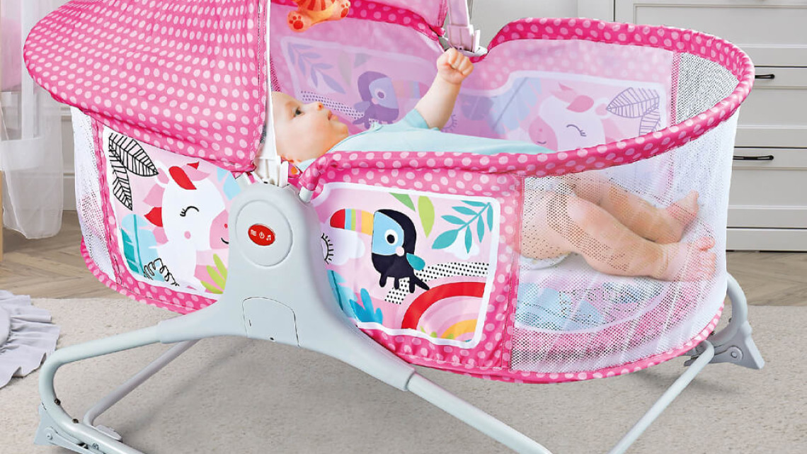 Timeless Tools Babaágy, zenélő, vibráló funkcióval, rózsaszín