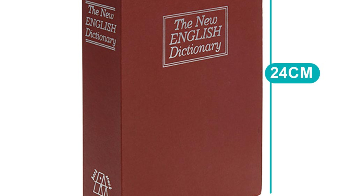 Timeless Tools Könyv alakú biztonsági doboz-bordó