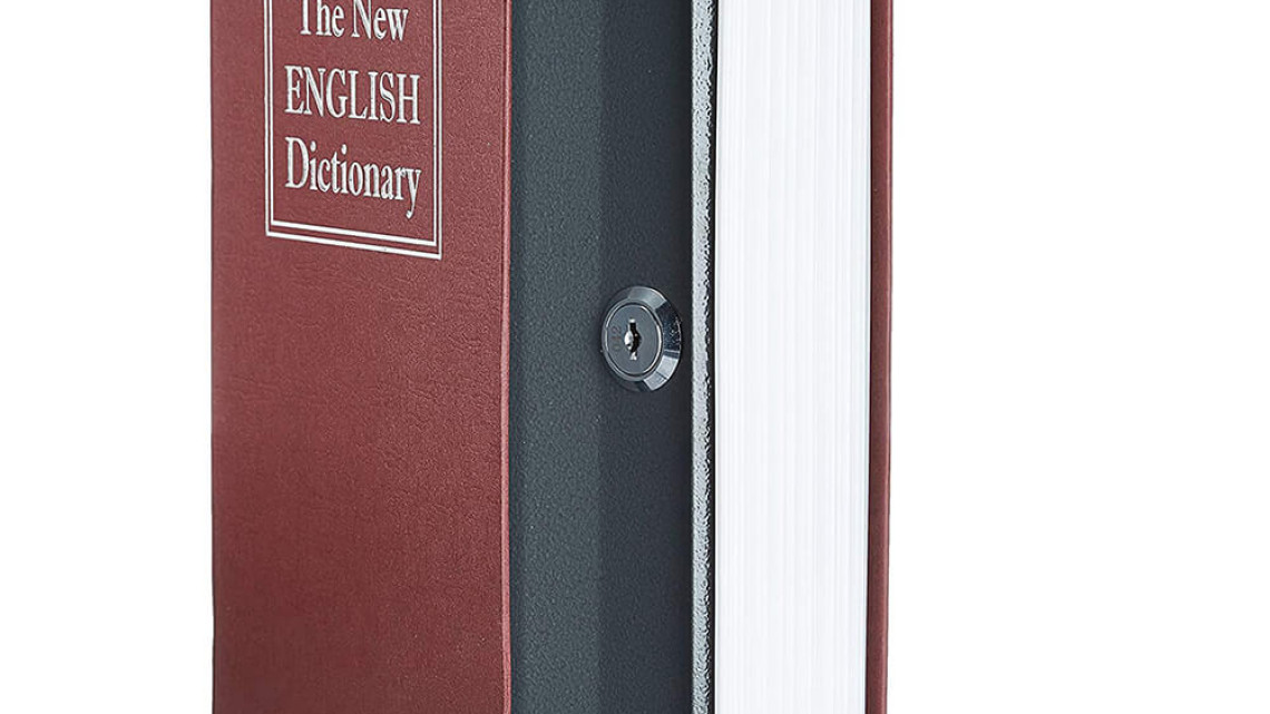 Timeless Tools Könyv alakú biztonsági doboz-bordó