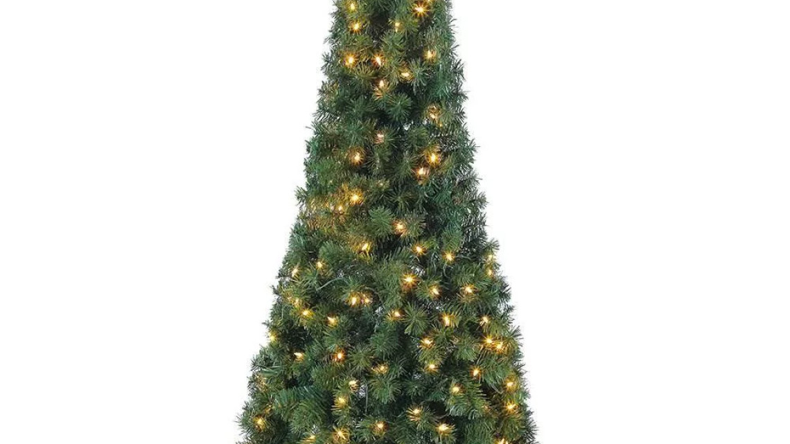 Timeless Tools Fél műfenyő 110LED 150cm, 220ág