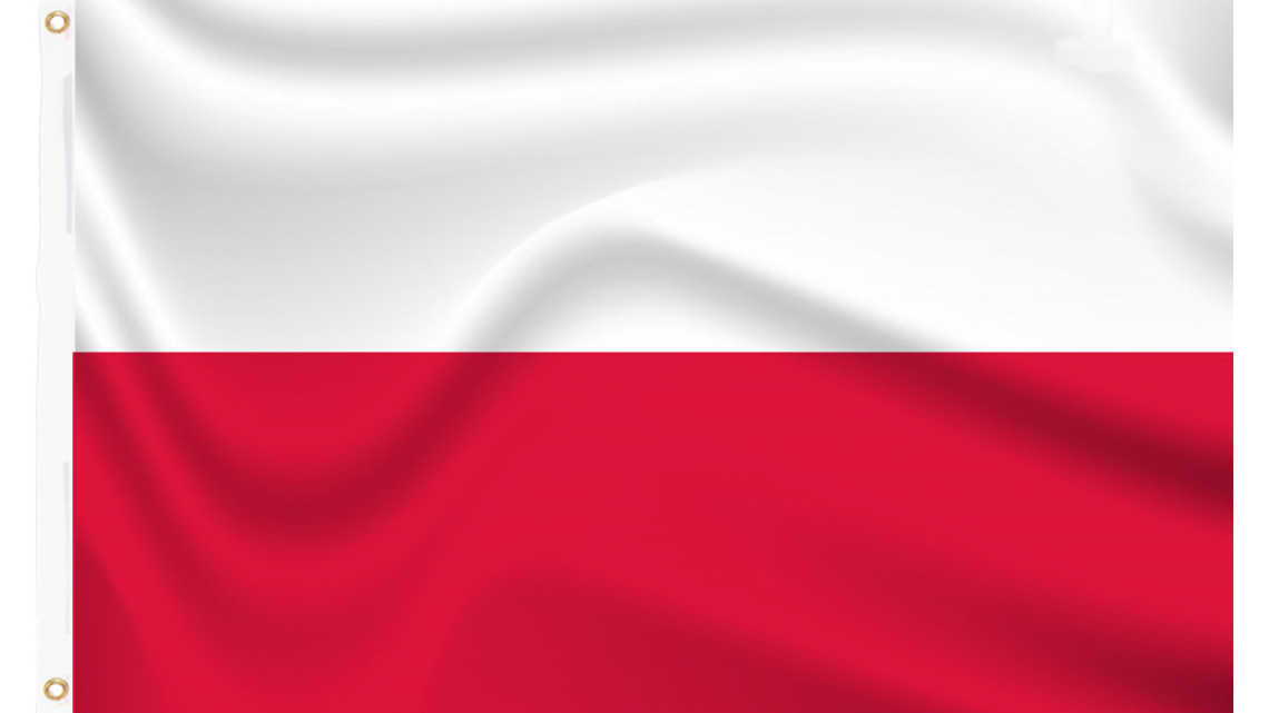 Timeless Tools Zászlótartó rúd kétoldalas 90x150cm lengyel zászlóval