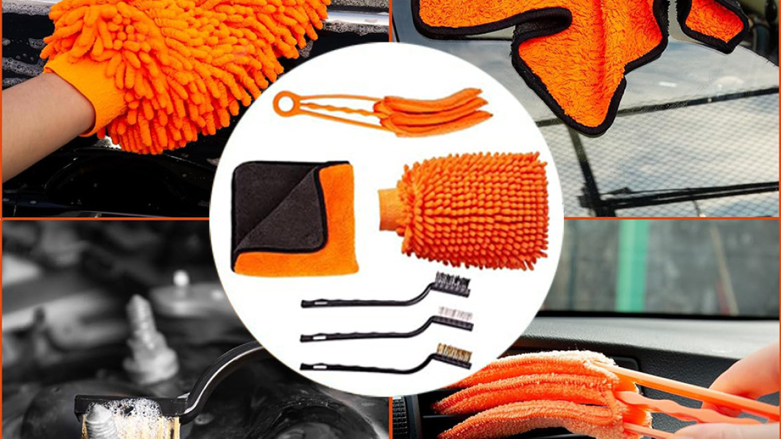 Timeless Tools 20 részes autótisztító és ápoló készlet külső és belső felületekre