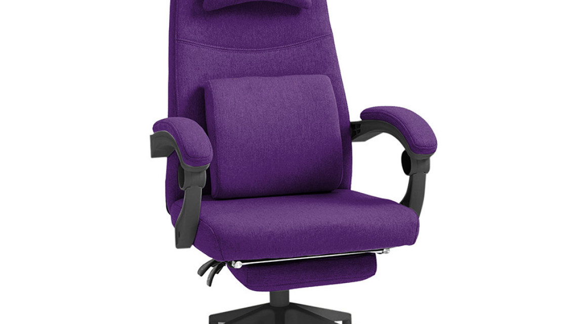 Timeless Tools Fejtámlás, lábtartós irodai forgószék lila