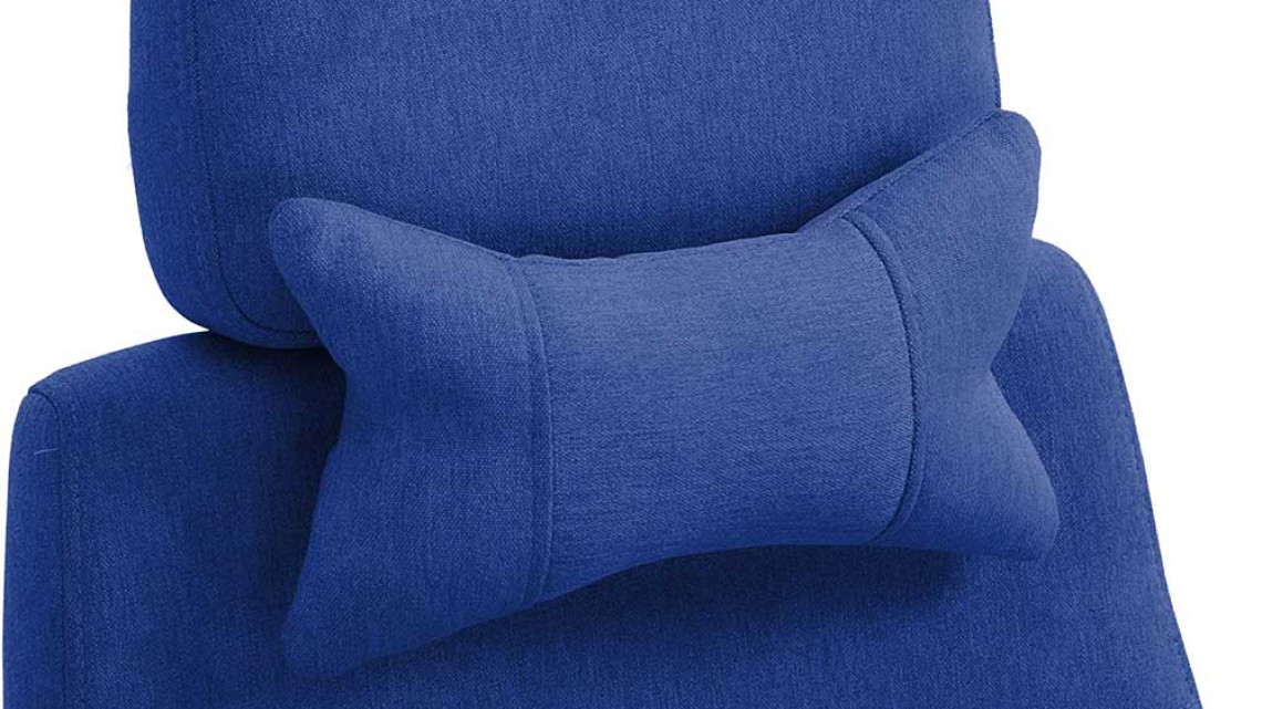 Timeless Tools Fejtámlás, lábtartós irodai forgószék sötétkék