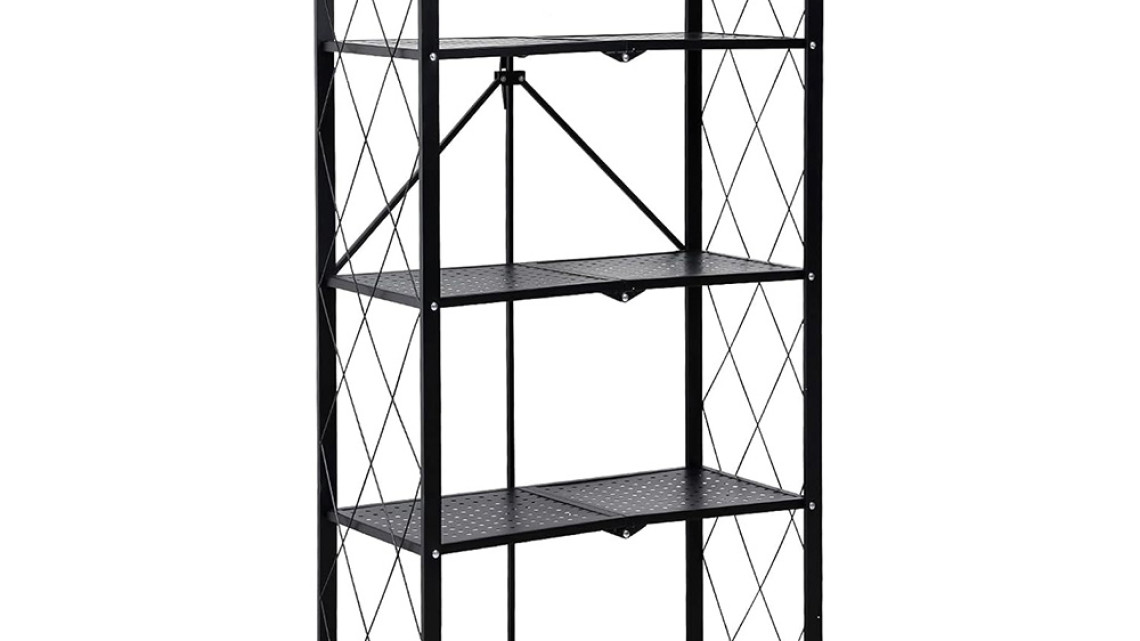 Timeless Tools Lapra hajtható, gurulós konyhai tárolóállvány, fém