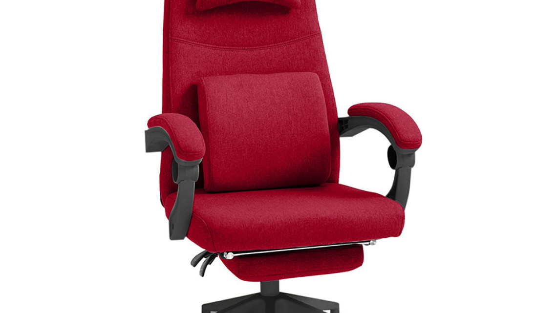 Timeless Tools Fejtámlás, lábtartós irodai forgószék bordó