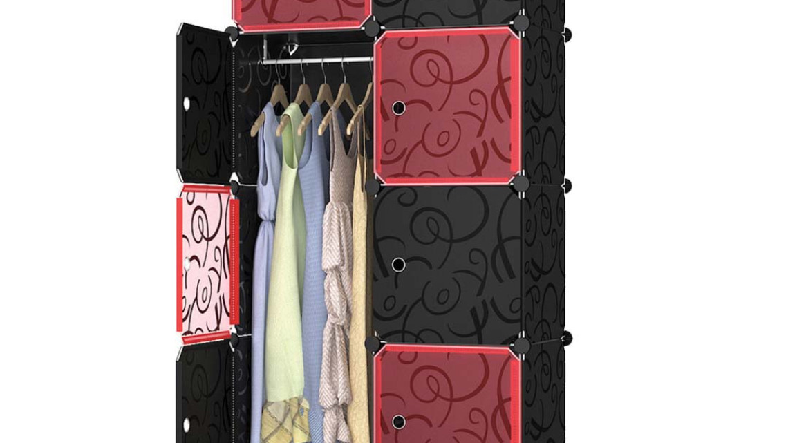 Timeless Tools Műanyag elemes szekrény, piros-fekete