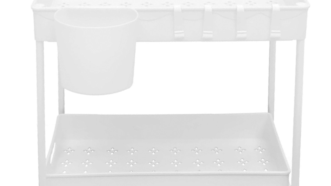 Timeless Tools Mosogató alá helyezhető 2 színtes rendszerező állvány 2db, fehér