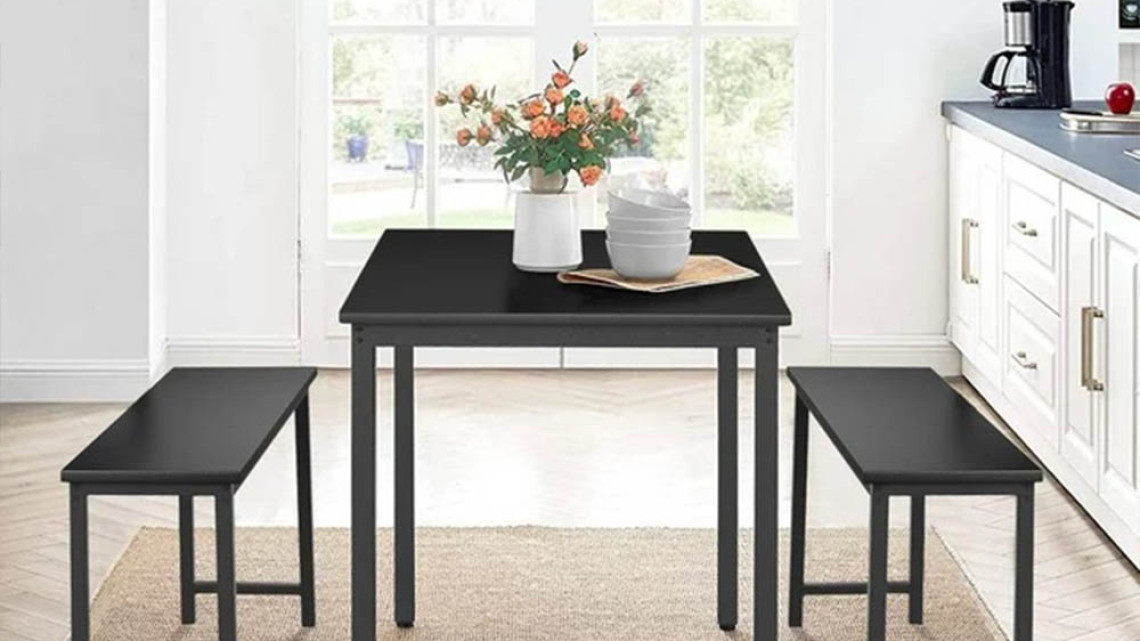 Timeless Tools 3 részes, fém vázas étkezőgarnitúra 2 paddal