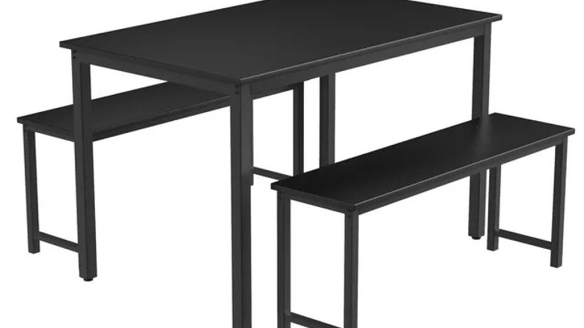 Timeless Tools 3 részes, fém vázas étkezőgarnitúra 2 paddal