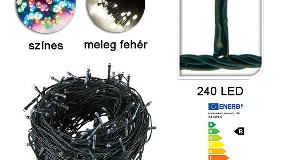 Timeless Tools LED fényfüzér választható méretben és színben-240 LED-es-melegfehér