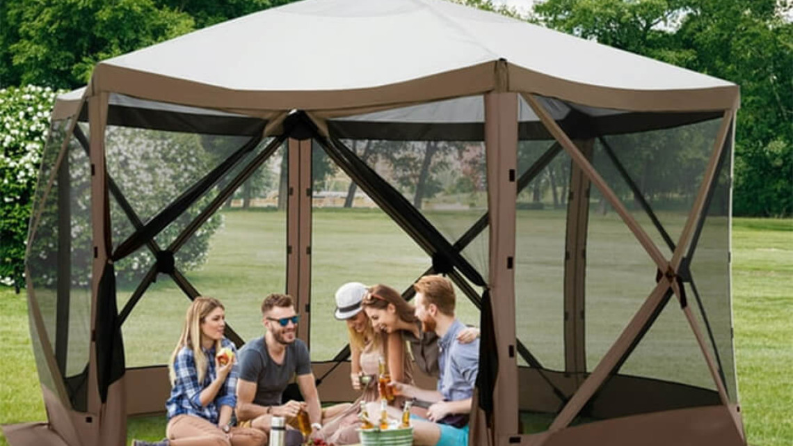 Timeless Tools 8 személyes vízálló kemping sátor, tárolóval és szúnyoghálóval