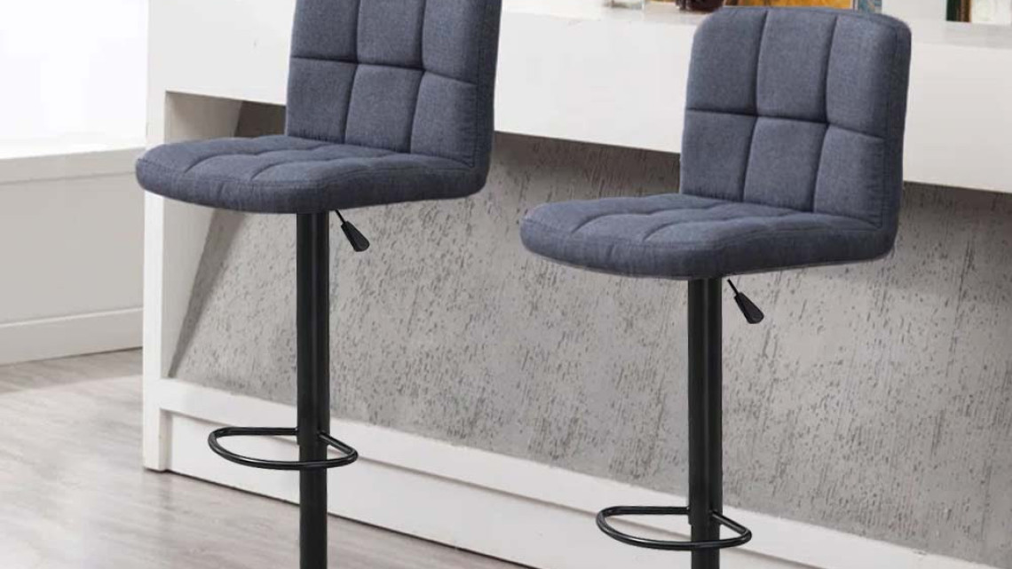 Timeless Tools Szövet borítású bárszék 2db, sötétszürke