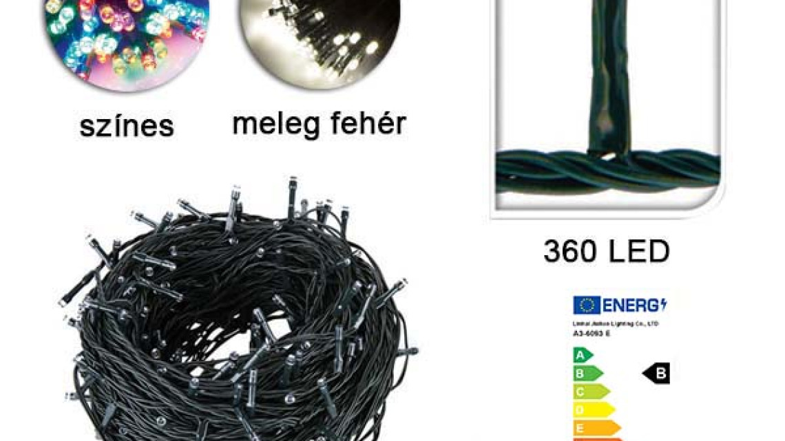 Timeless Tools LED fényfüzér választható méretben és színben-360 LED-es -melegfehér