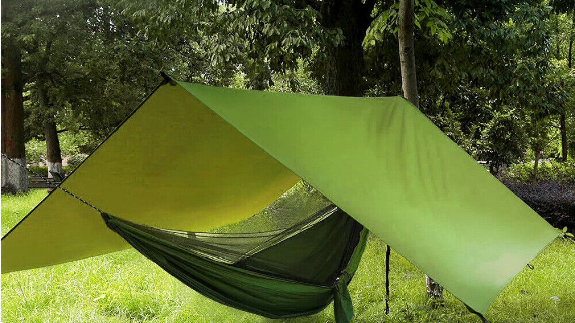 Timeless Tools 3x3 méteres, vízálló ponyva kempingezéshez, ajándék hordtáskával