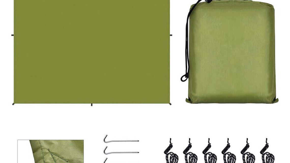 Timeless Tools 3x3 méteres, vízálló ponyva kempingezéshez, ajándék hordtáskával