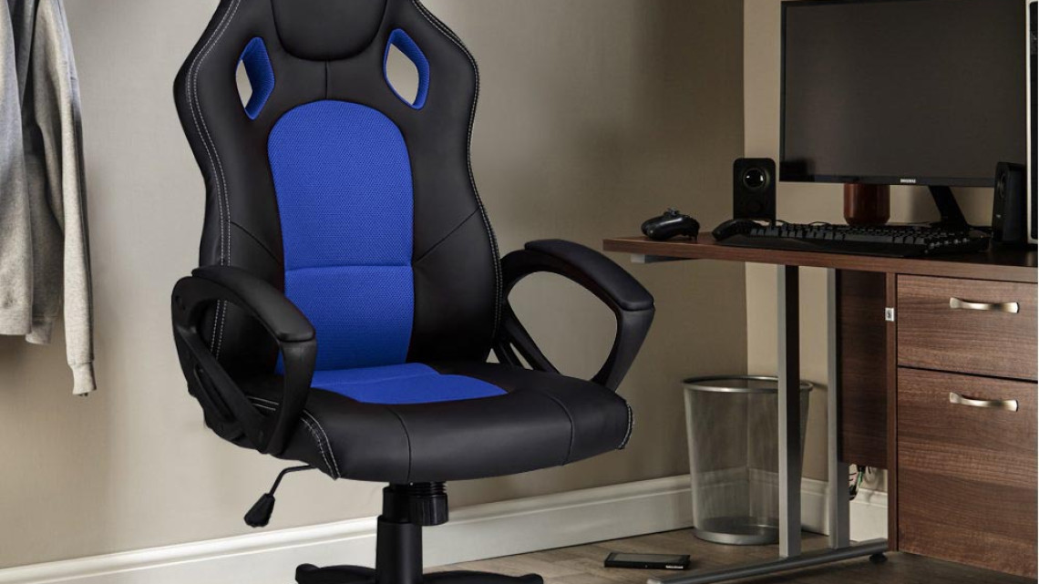 Timeless Tools Gamer szék több színben - basic-színes háttámla, kék