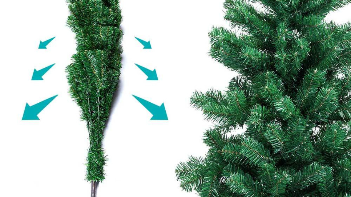 Timeless Tools Nordmann műfenyő fém talppal, 4 méretben-150 cm