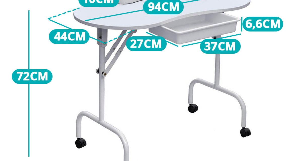 Timeless Tools Hordozható manikűr asztal ajándék táskával, 2 típusban-fiókos
