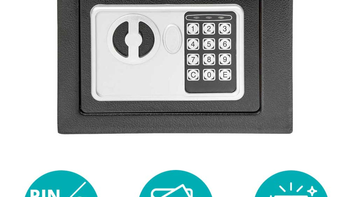 Timeless Tools Digitális széf 2 típusban - kicsi, fekete