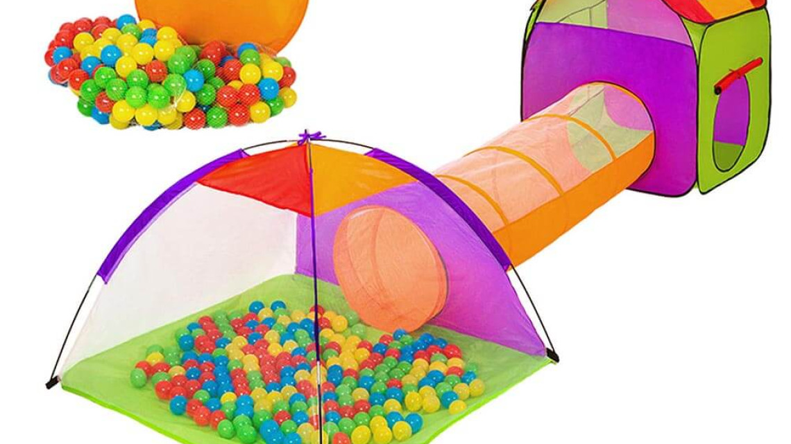 Timeless Tools Játszósátor alagúttal, 200 db ajándék labdával