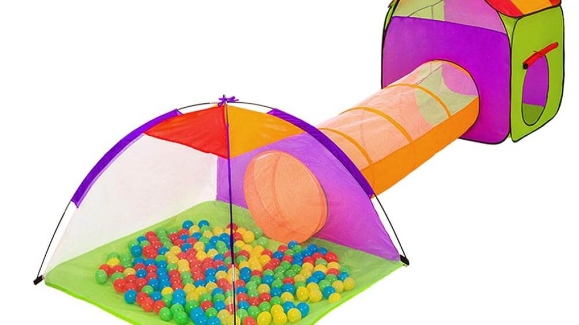 Timeless Tools Játszósátor alagúttal, 200 db ajándék labdával